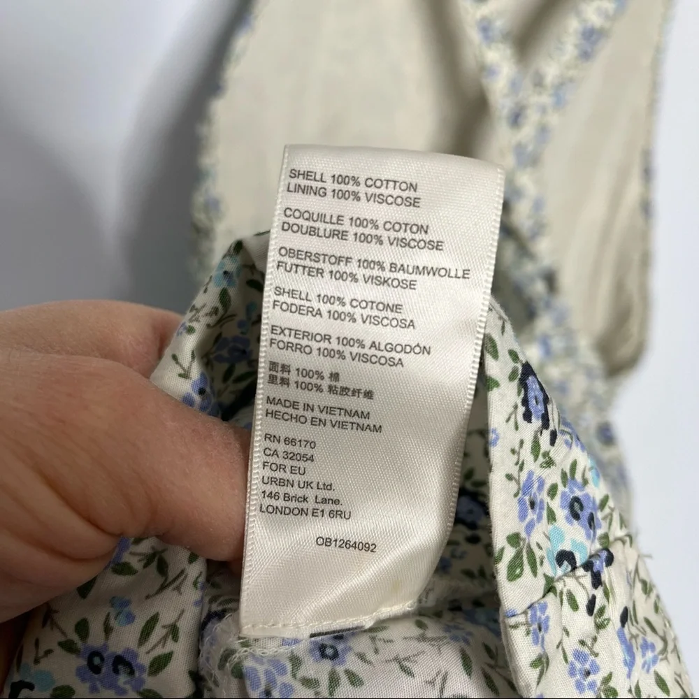 NWT Free People Boho Floral Crossback Button Mini Dress Size Medium - Picture 13 of 16